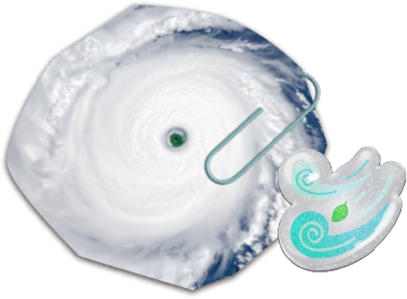 台風の目の写真。
