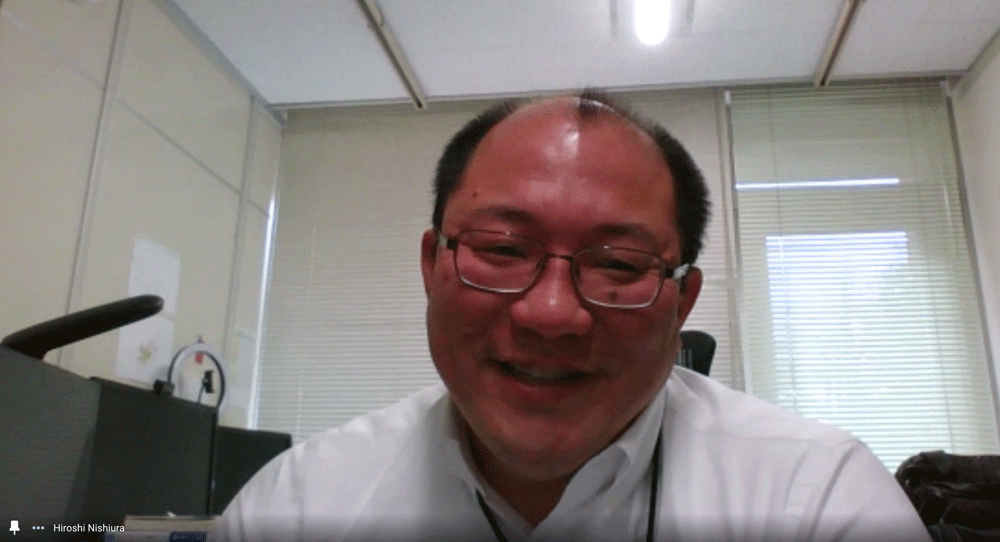 Dr. NIshiura at online interview